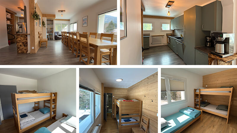 Chalet jaune chartreuse Gite location